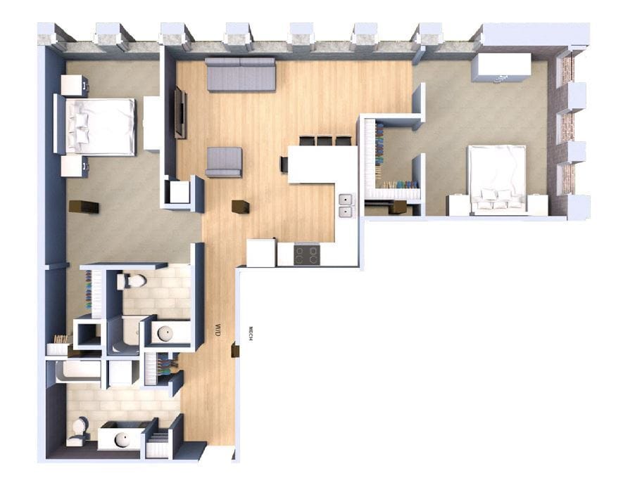 Floor Plan - Apt 104