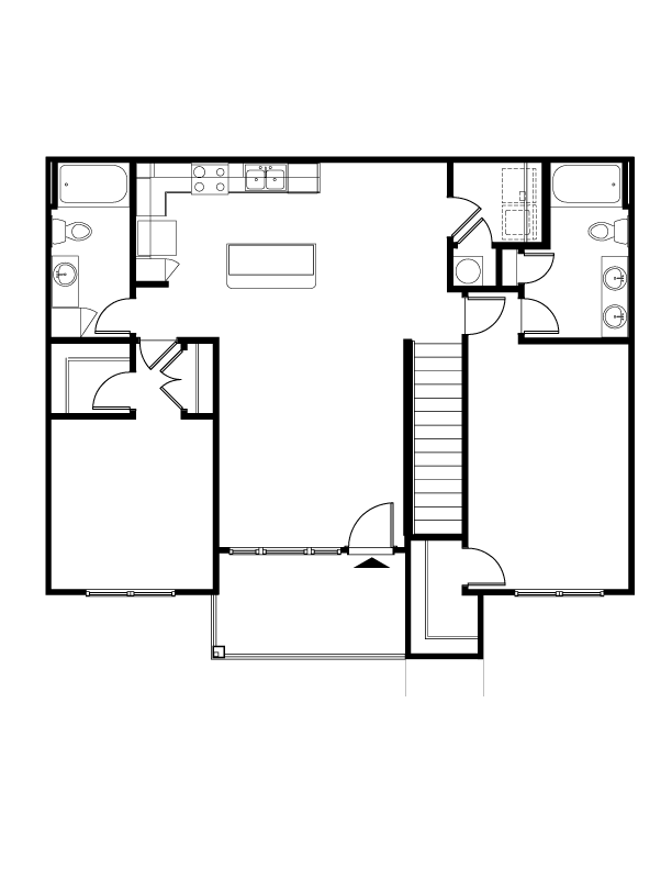 Floor Plan - 2 BR Grand Overlook Garage