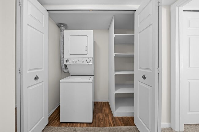 Spacious In-unit Laundry and Linen Closet at Lakeside Village Apartments Clinton Township MI - Lakeside Village Apartments