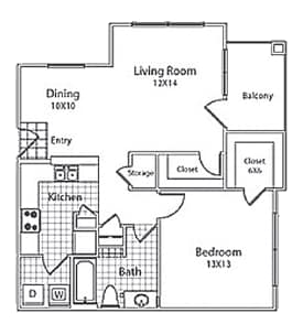 Floor Plan - 1E - Atlanta