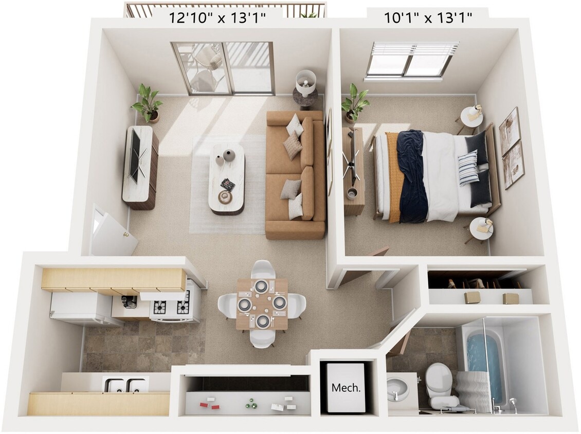 Floor Plan - One Bedroom - Standard