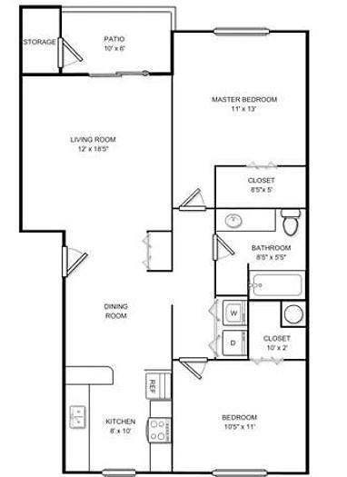 Floor Plan - Two Bedroom A