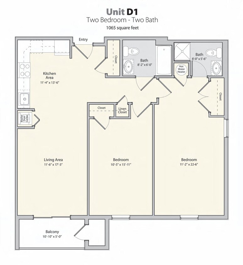 Floor Plan - 2 Bedroom D2