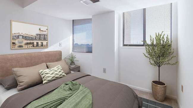 Carpeted Bedroom - Courthouse Plaza