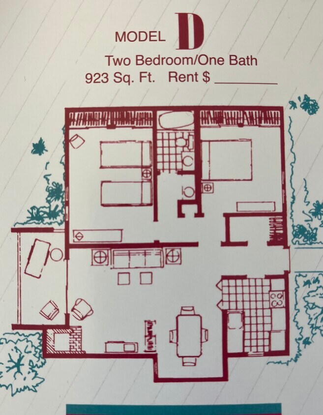 Floor Plan - 2x1 D+Ardendale Apartments 