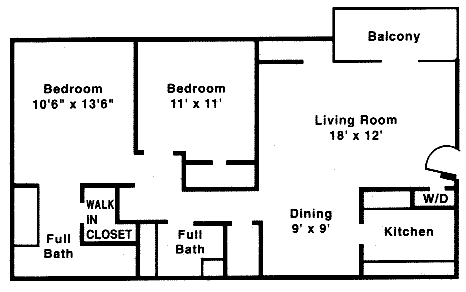 2BR/2BA - 2 Bed/ 2 Bath