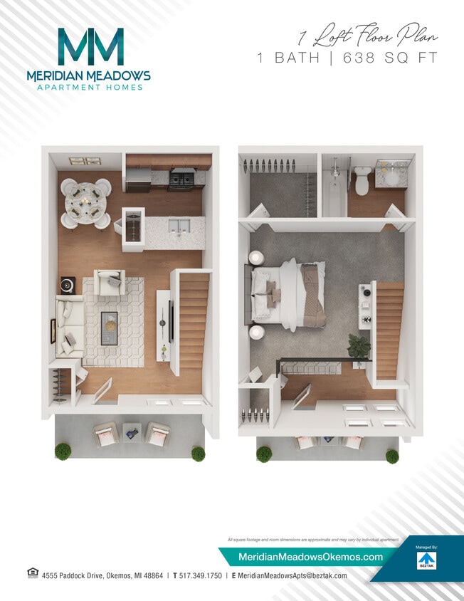 Floor Plan - 1 Bedroom Townhome