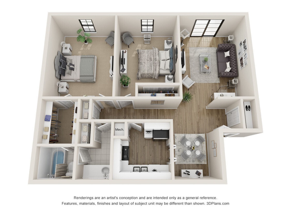 Floor Plan - 986sf