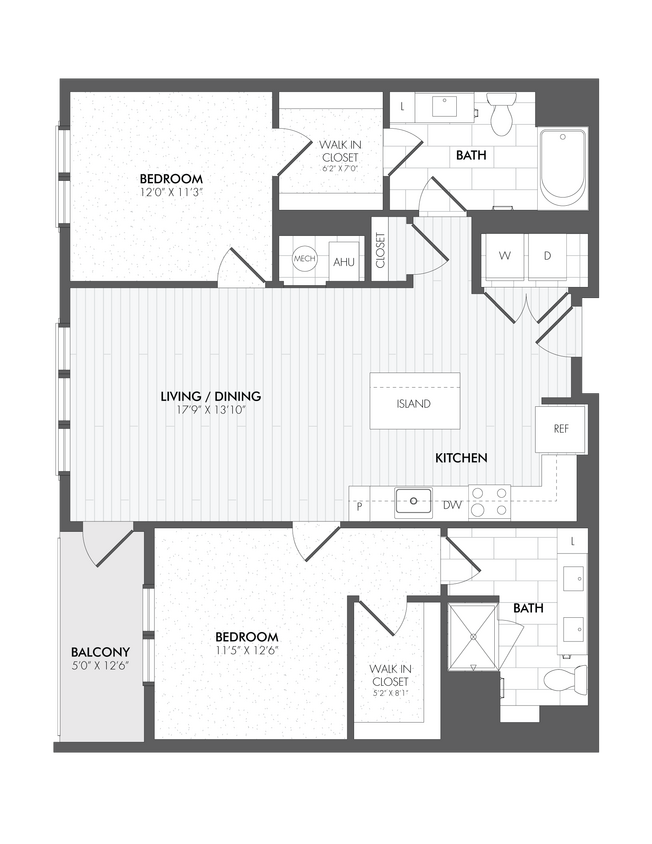Floor Plan - 2 Bed/2 Bath-B8