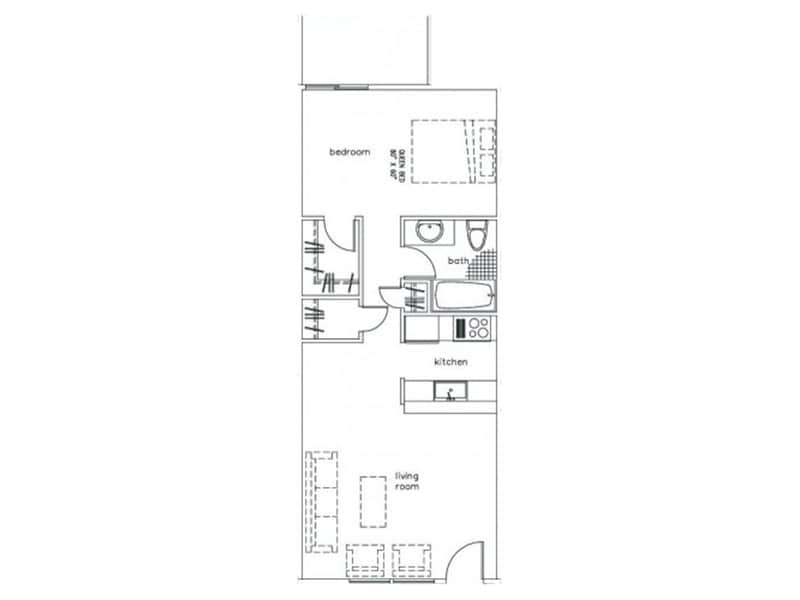 Floor Plan - 1x1R-640