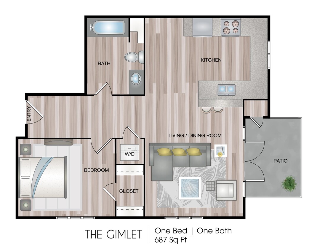 687 sq ft - The Gimlet (Grand)