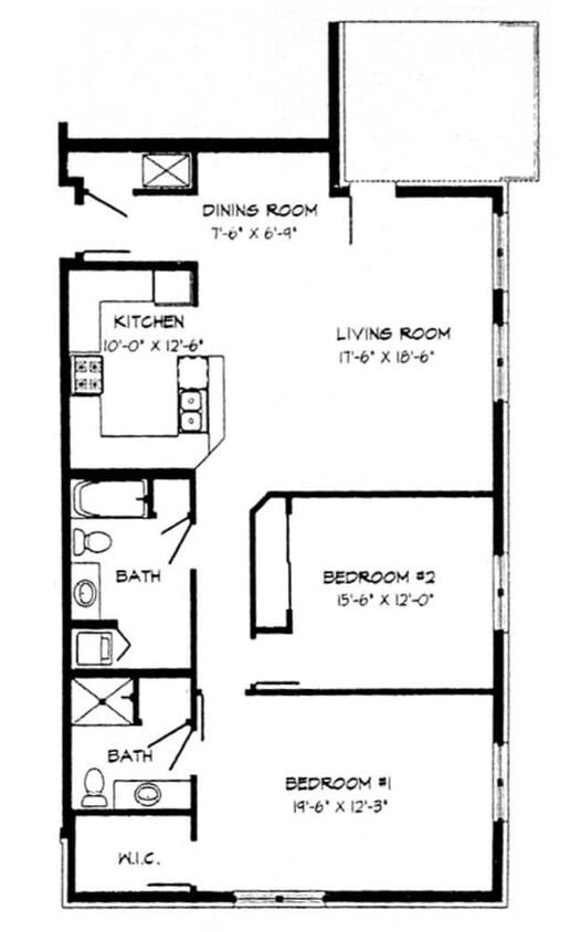 2 Bed / 2 Bath - 1,300 SF - 2 Bed / 2 Bath - 1,300 SF