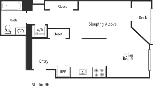 Floor Plan - Studio NE 660