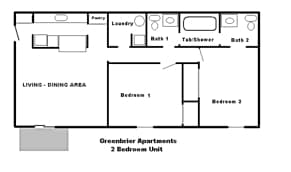 2BR/2BA - 2 Bed 2 Bath Unfurnished