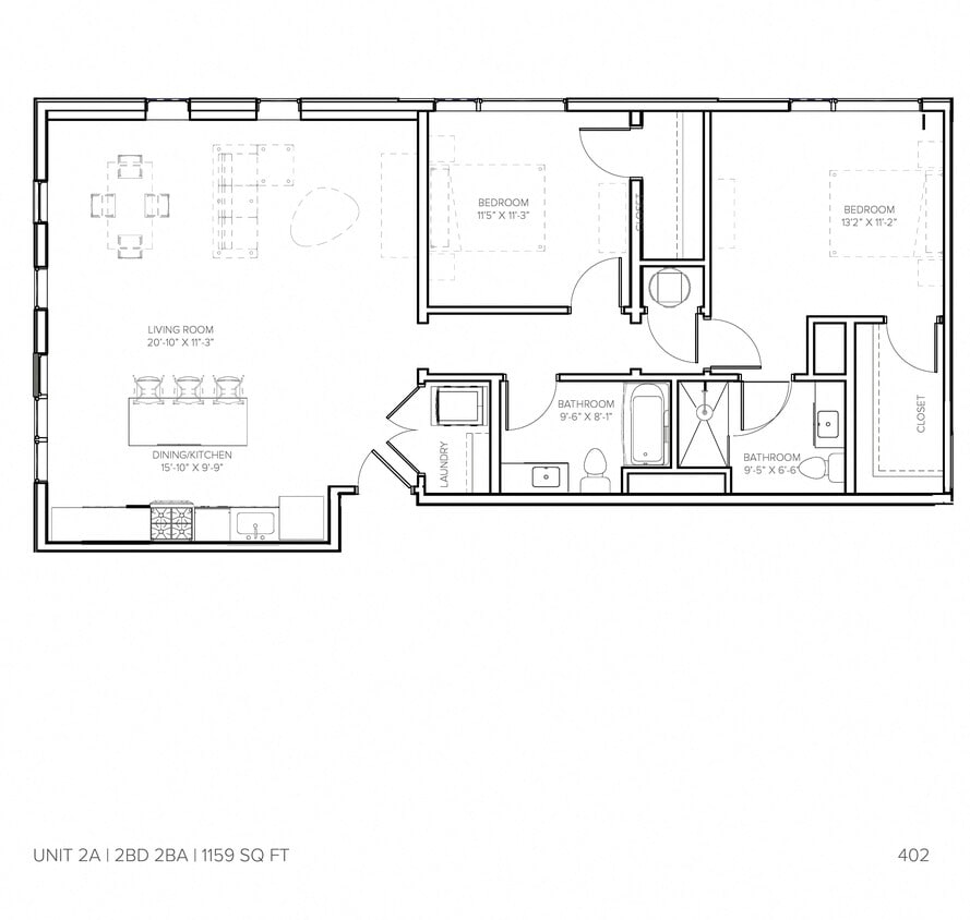 Floor Plan - Flats Unit 2A
