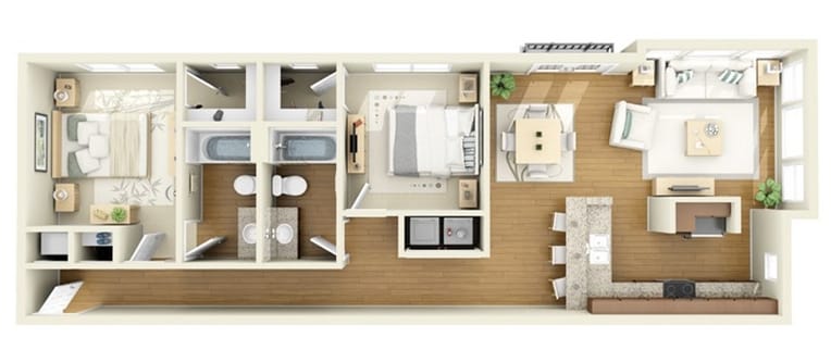 B3 - Two Bedroom B3