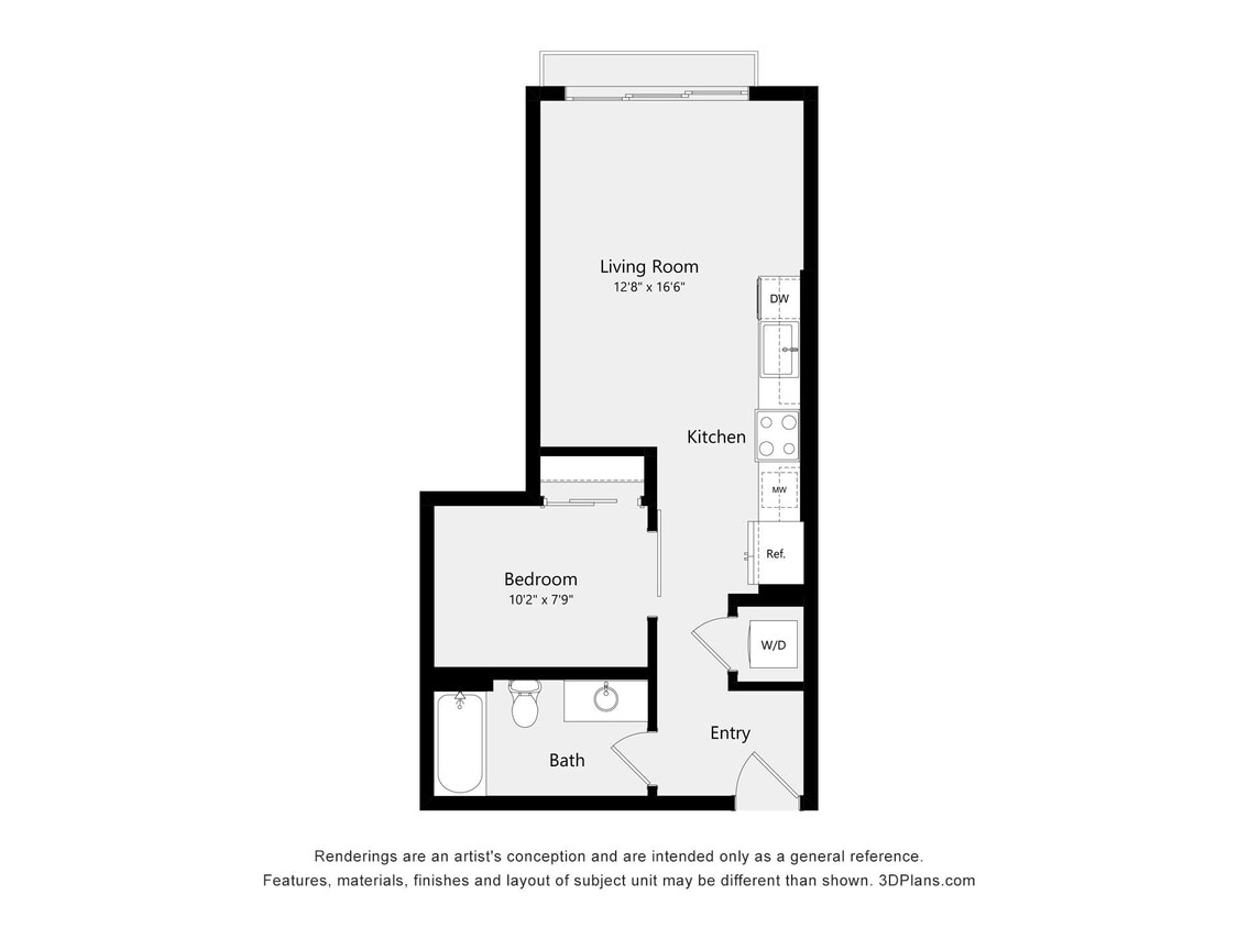 Floor Plan - Urban One Bedroom A09A