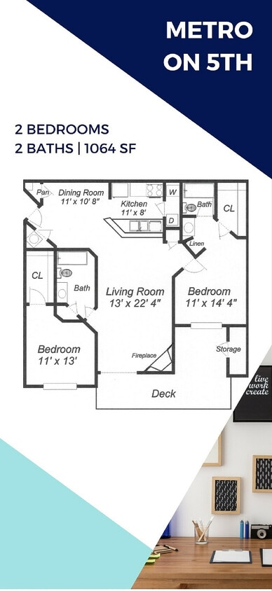 Two Bedroom, Two Baths - The Boulevard-Renovated