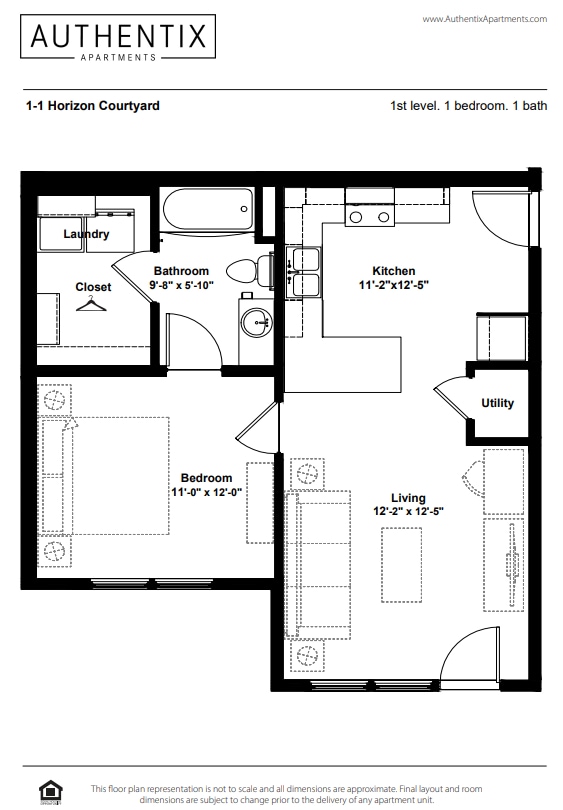 Floor Plan - 1 BR Premier Horizon Summit