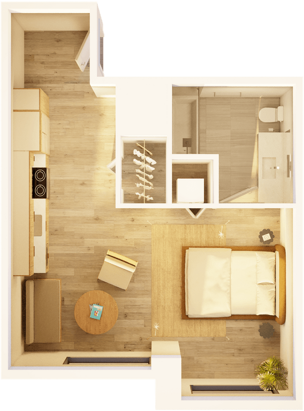 Floor Plan - West Studio City A