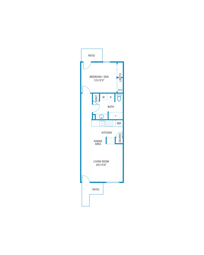 Brunswick One Bed One Bath_704 sq.ft - Brunswick with Carport