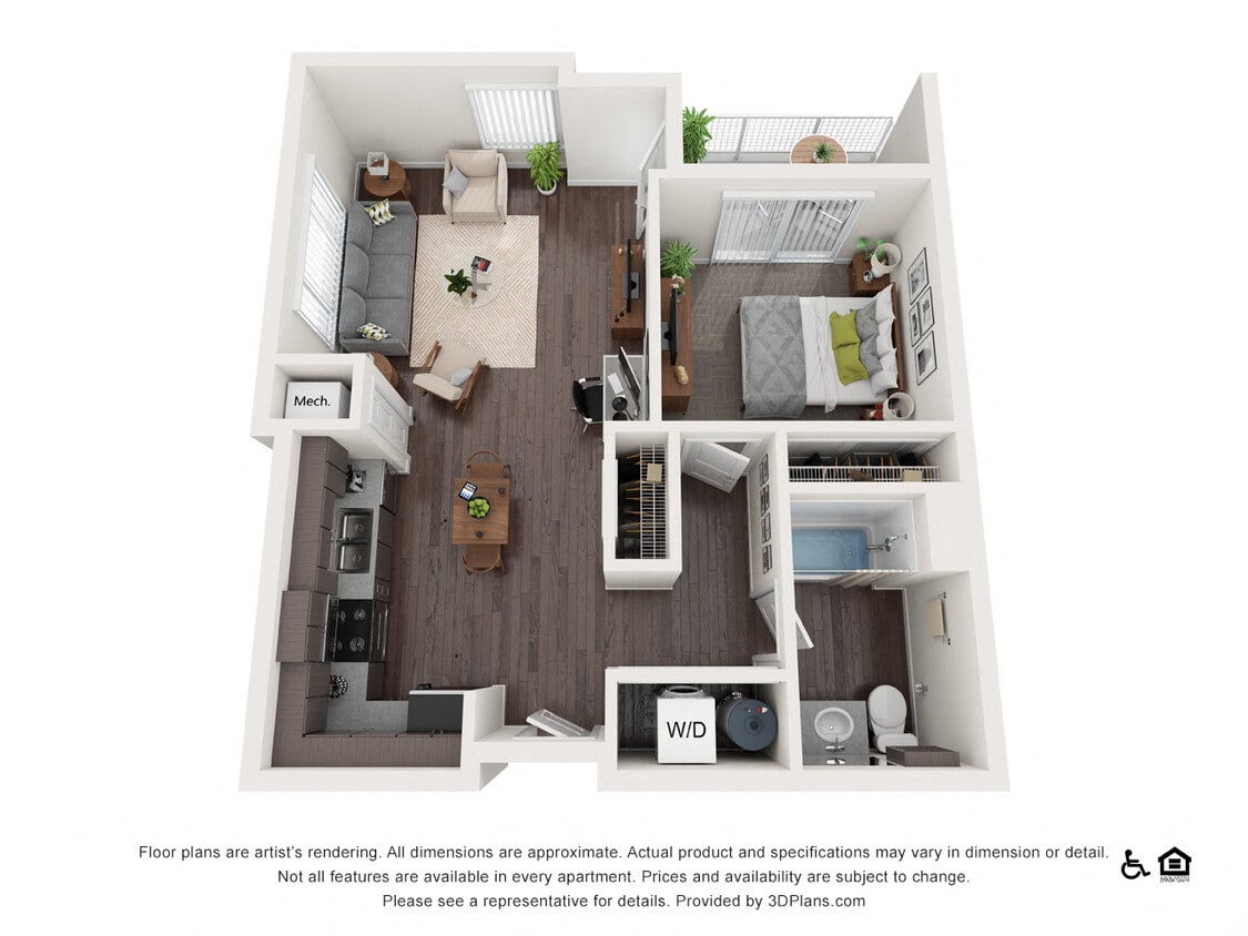 Floor Plan - 1bed 1bath