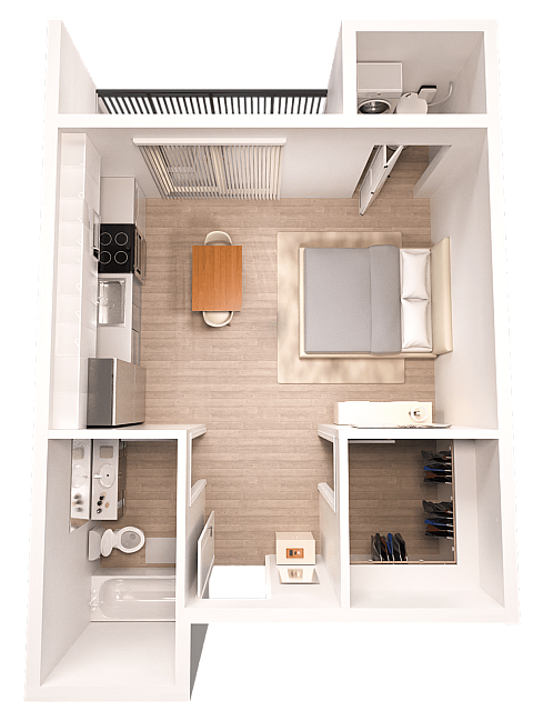 Flame - Studio Floorplan - The Flame