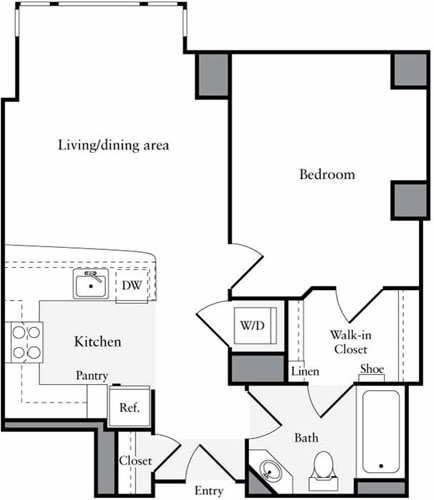 Floor Plan - 1 Bedroom G