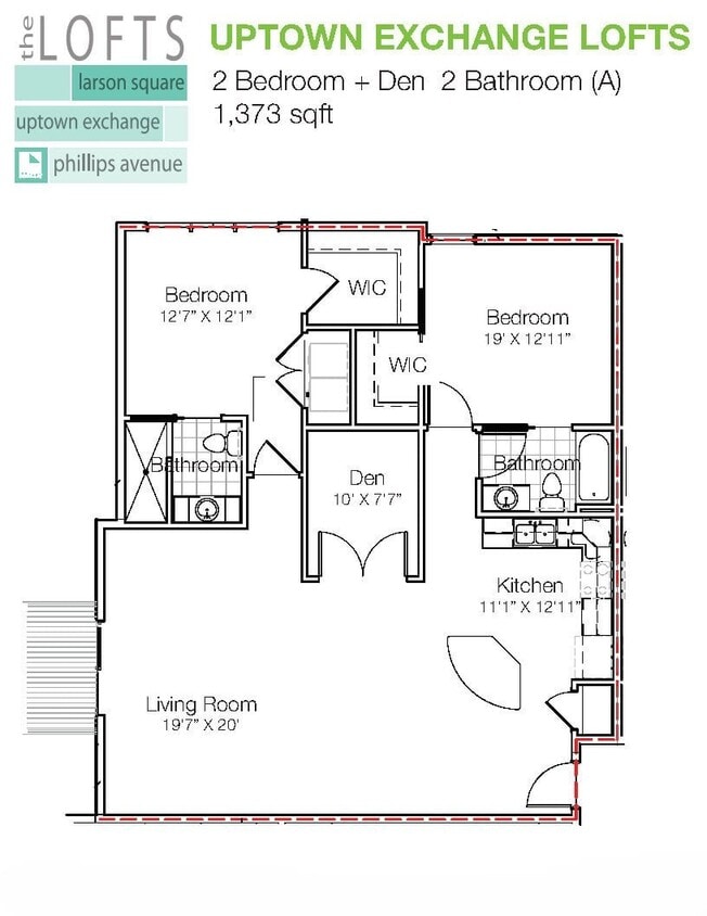Floor Plan - 2 Bedroom 2 Bathroom Accessible