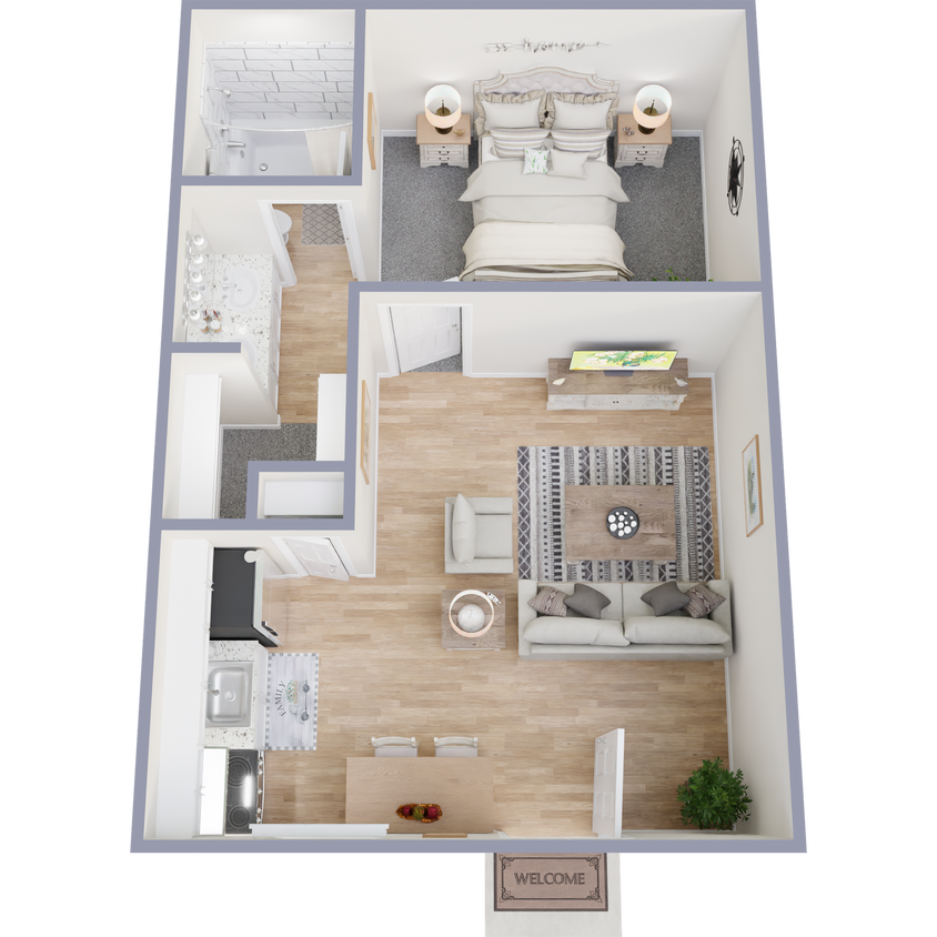 Floor Plan - A1 1x1 