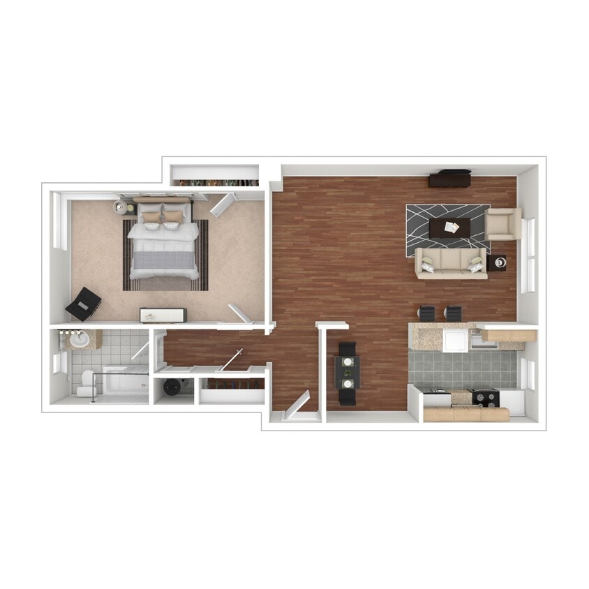 Floor Plan - 1 Bedroom Floorplan GC