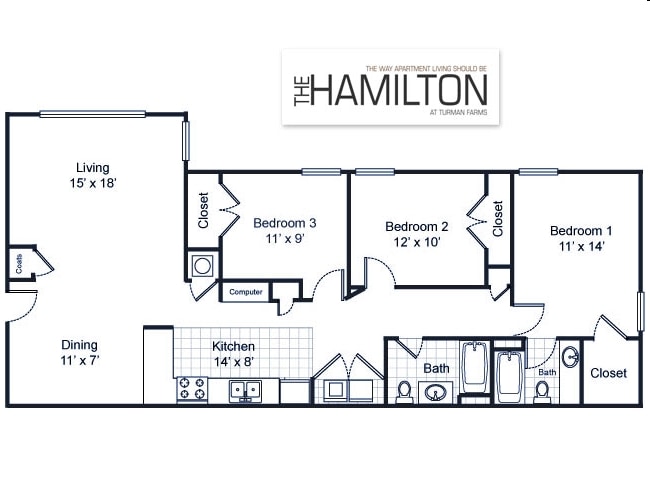 Eisenhower - 3Br, 2B Abigail Renovations, MOVE IN READY with...