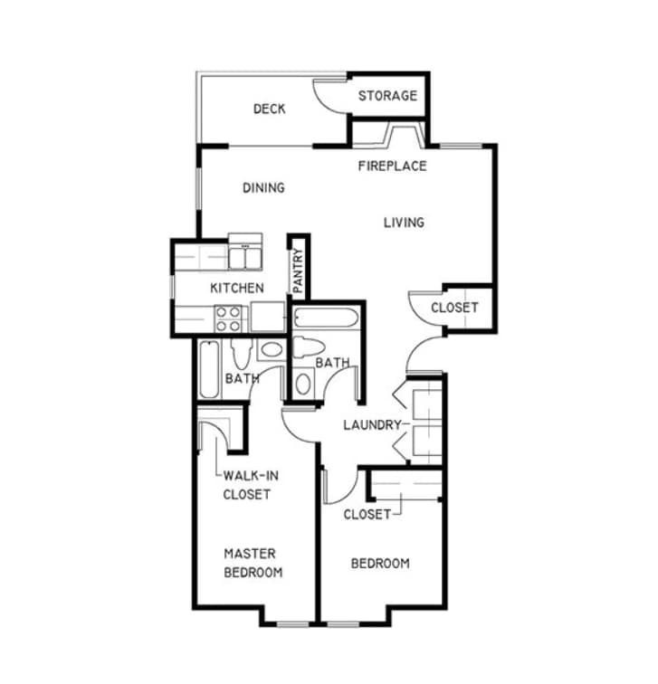 Floor Plan - 2x2 A