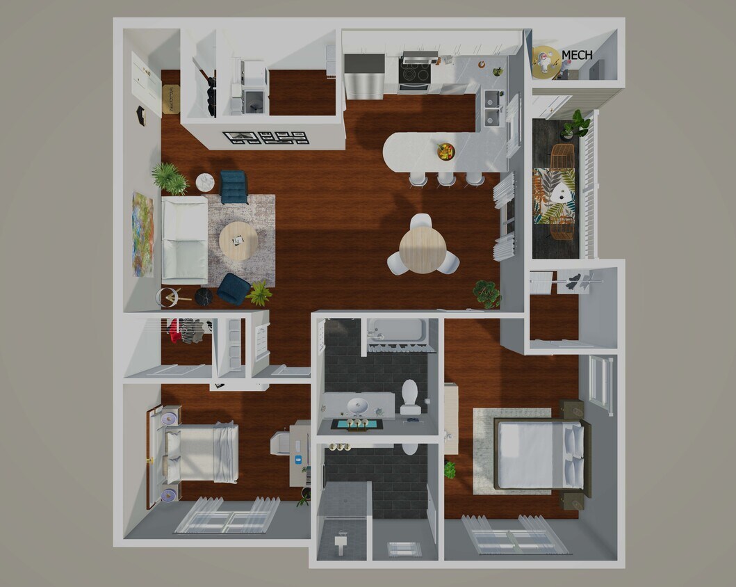 Floor Plan - 2 Bed - Style 3