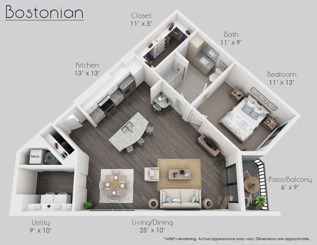 Floor Plan - The Bostonian