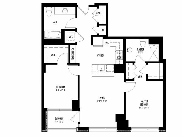 1107 - 1 BR, 1 BTH