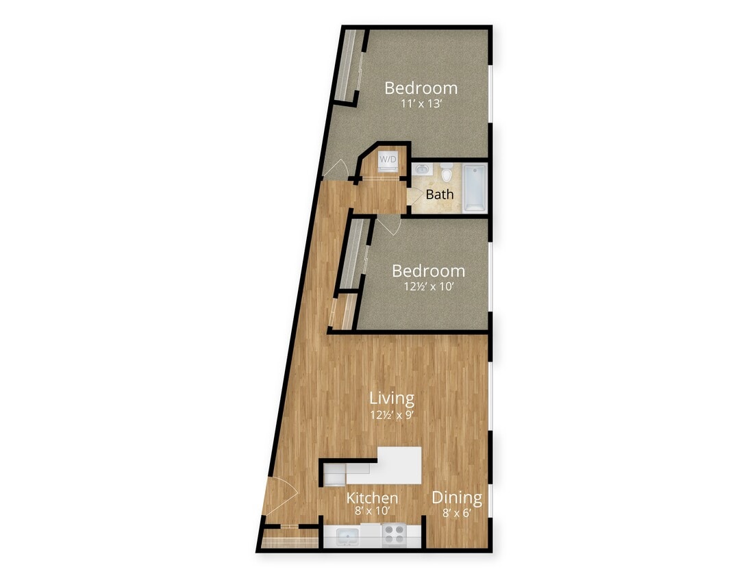 BRO_106_2b1b_950_rev - 2 Bed x 1 Bath 2