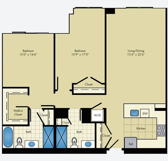 2BR/2BA - 2BD 2BA