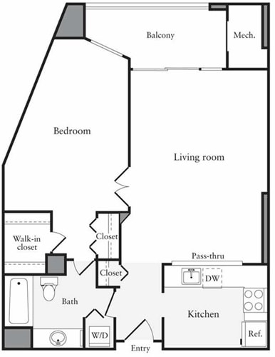 Floor Plan - 1 Bedroom G