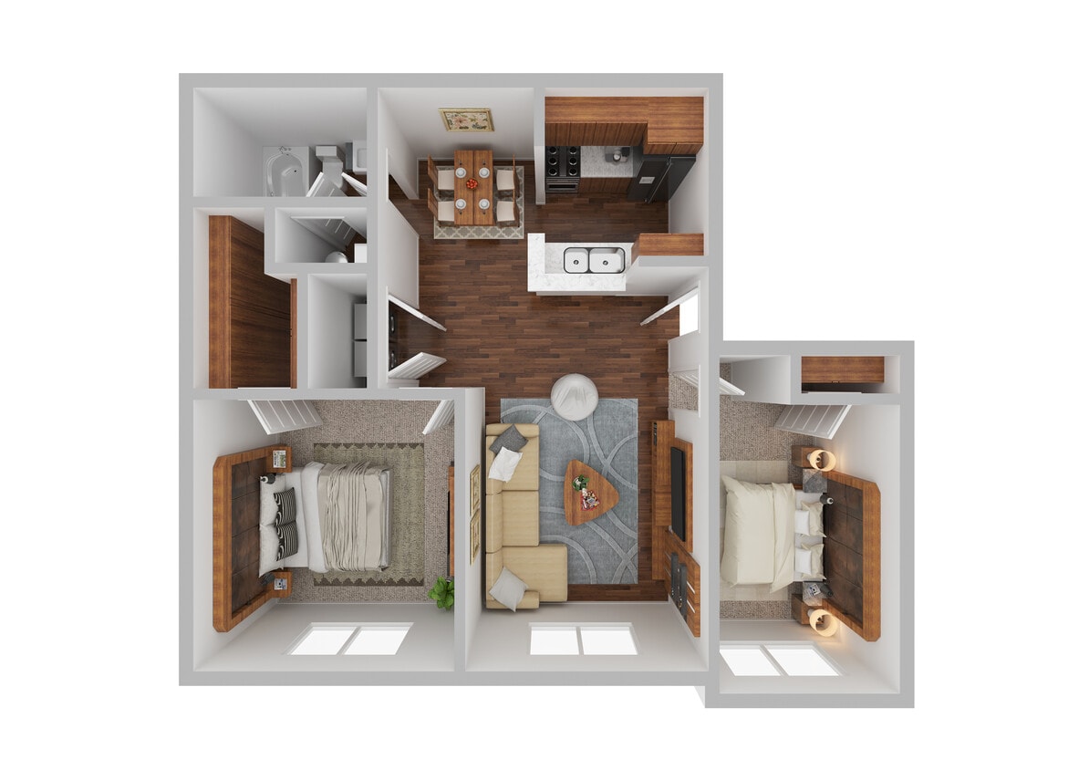 The Crossing 2 Bedroom 1 bath - 2 Bedroom, 1 Bath