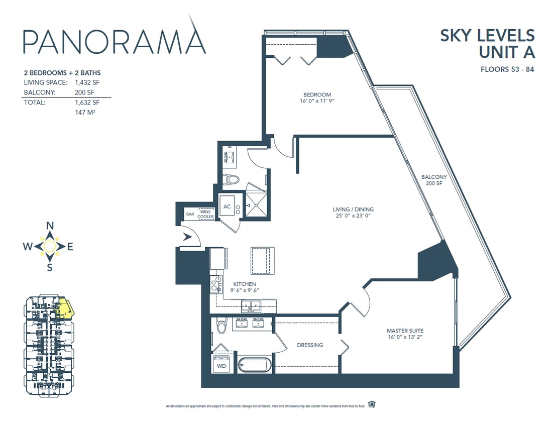 Floor Plan - A  Line - Sky Level