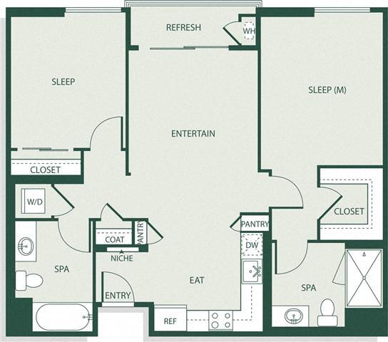 Floor Plan - 2B1