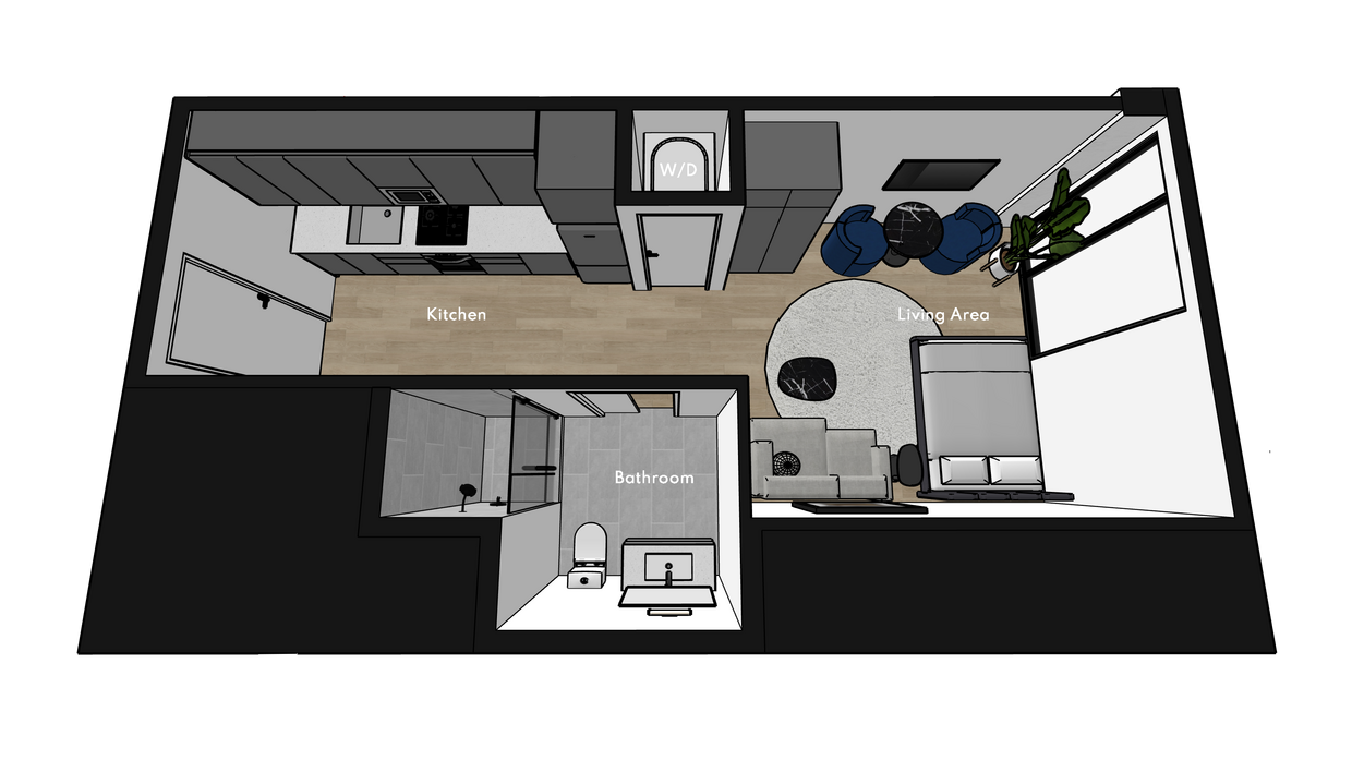Floor Plan - S2A - Studio