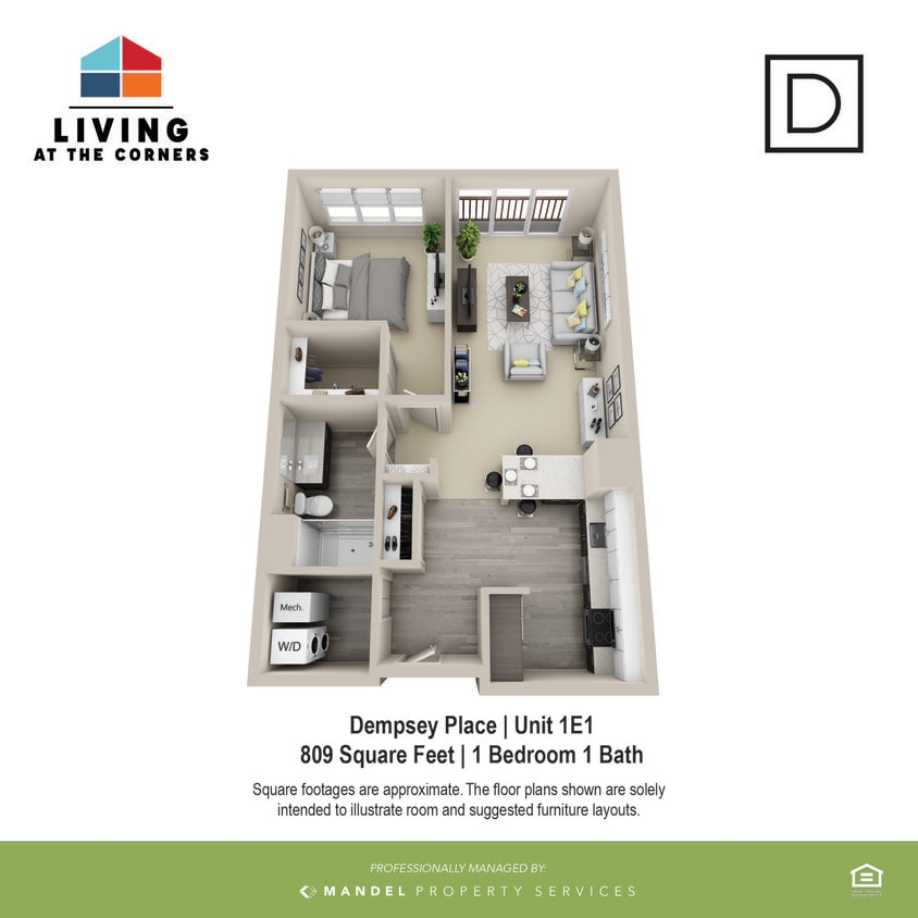 Dempsey Place Unit Style 1E1 - 1E1