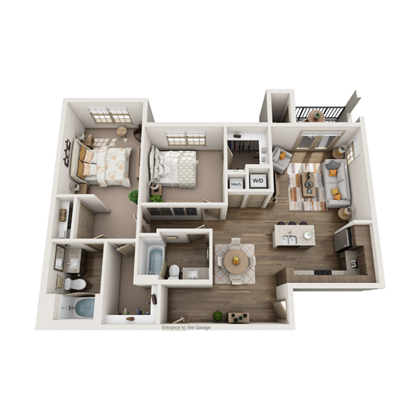 2 Bed/2 Bath w/ Double Garage - 2 Bed/2 Bath w/ Double Garage