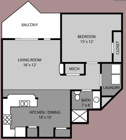 Suite D | 1 Bed 1 Bath | 850 sqft - SUITE D