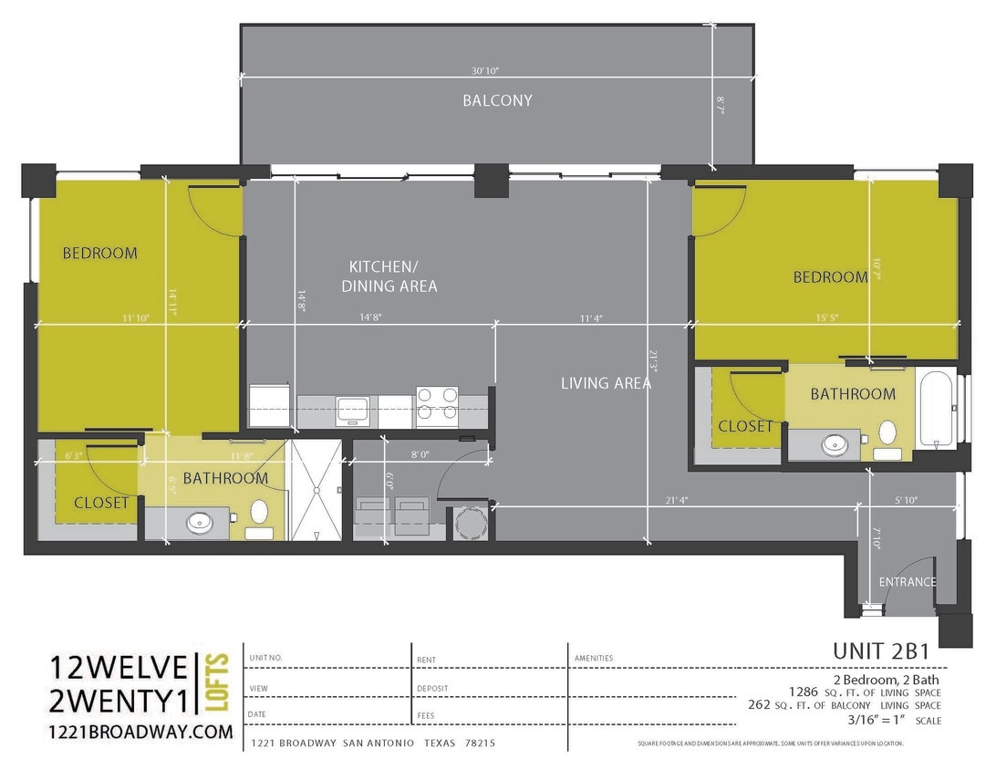 Floor Plan - 2B1