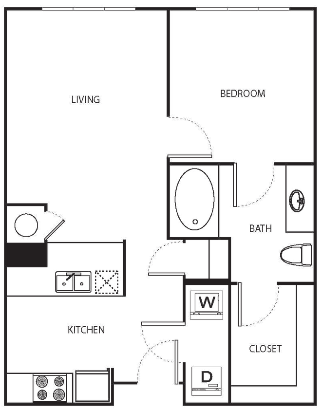 Floor Plan - A0 One Bedroom 