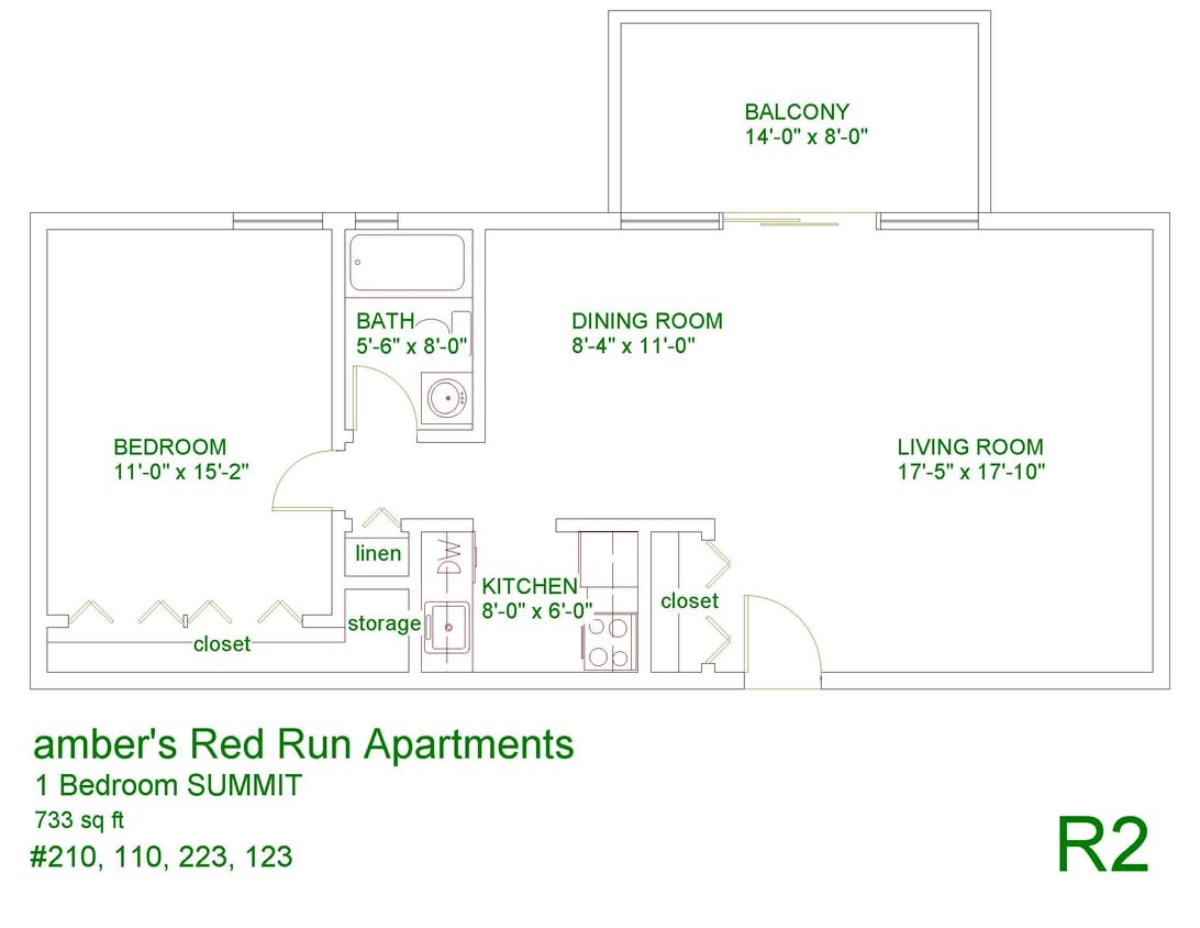 Floor Plan - 1 Bedroom +