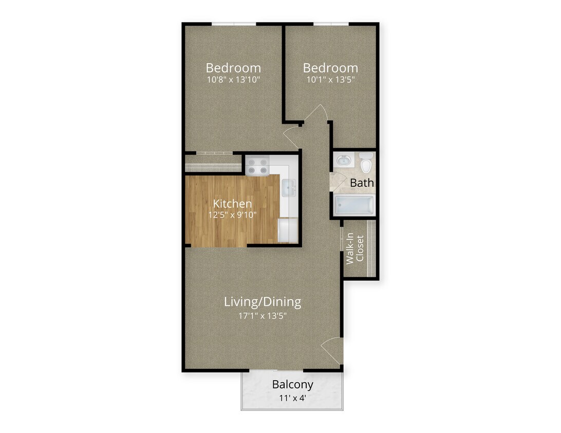 Sea Aire Two Bedroom - 2 Bed x 1 Bath